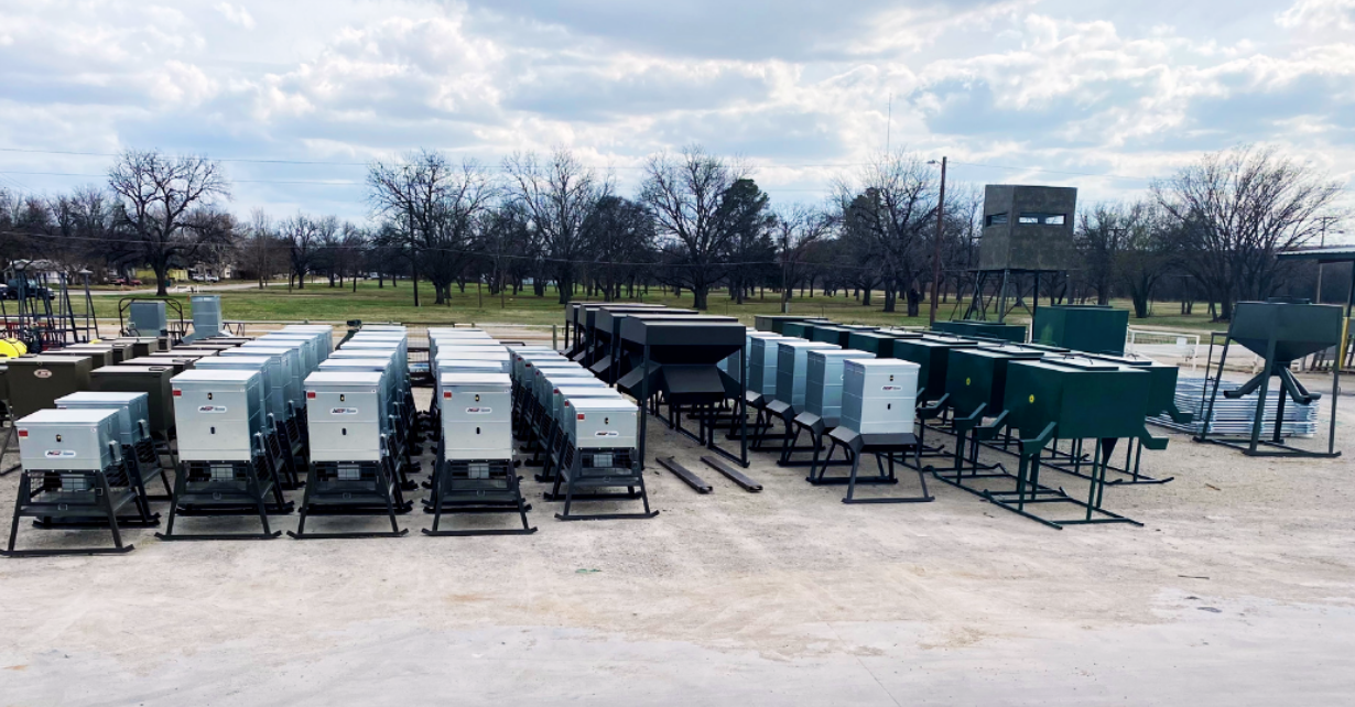 All Seasons Feeders Sales and Filling services at J&N Feed in Graham, Texas All Seasons feeders in parking lot