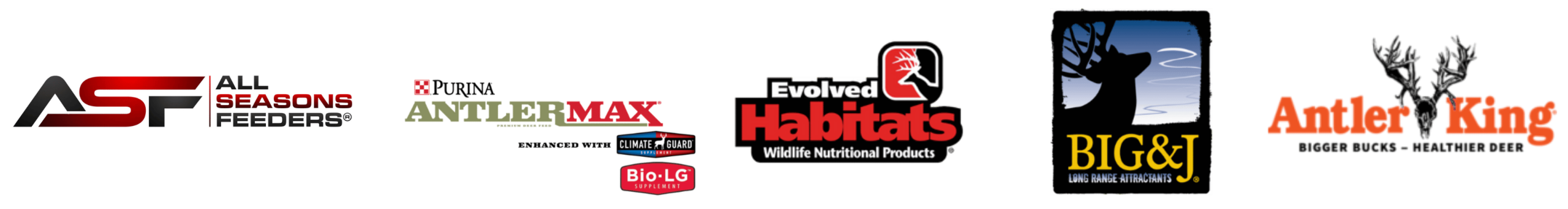 ASF, Purina AntlerMax, Evolved Habitat, Big&J, AntlerKing